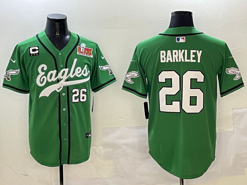 Men Philadelphia Eagles #26 Barkley Green three generations Jointly Name 2025 Nike Limited NFL Jersey style 5